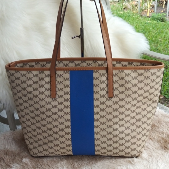 🆕 NWOT Michael Kors Emry Center Stripe Tote - Picture 5 of 8